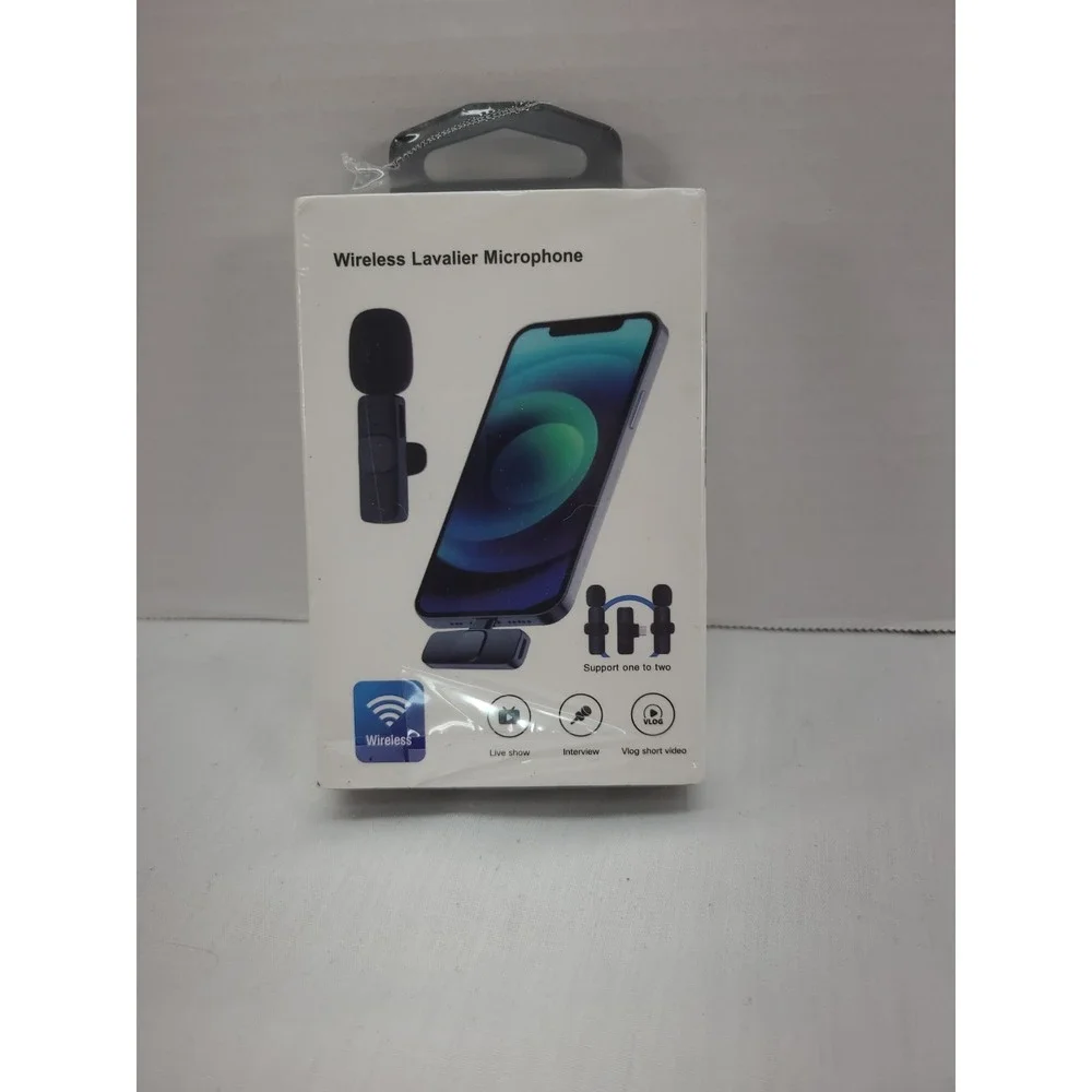 BNIB Wireless Lavalier Microphone – Dual Mic System for USB-C (Iphone/Android)